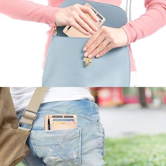 Leather Compact Card Holder Wallet - Picture 4 of 4